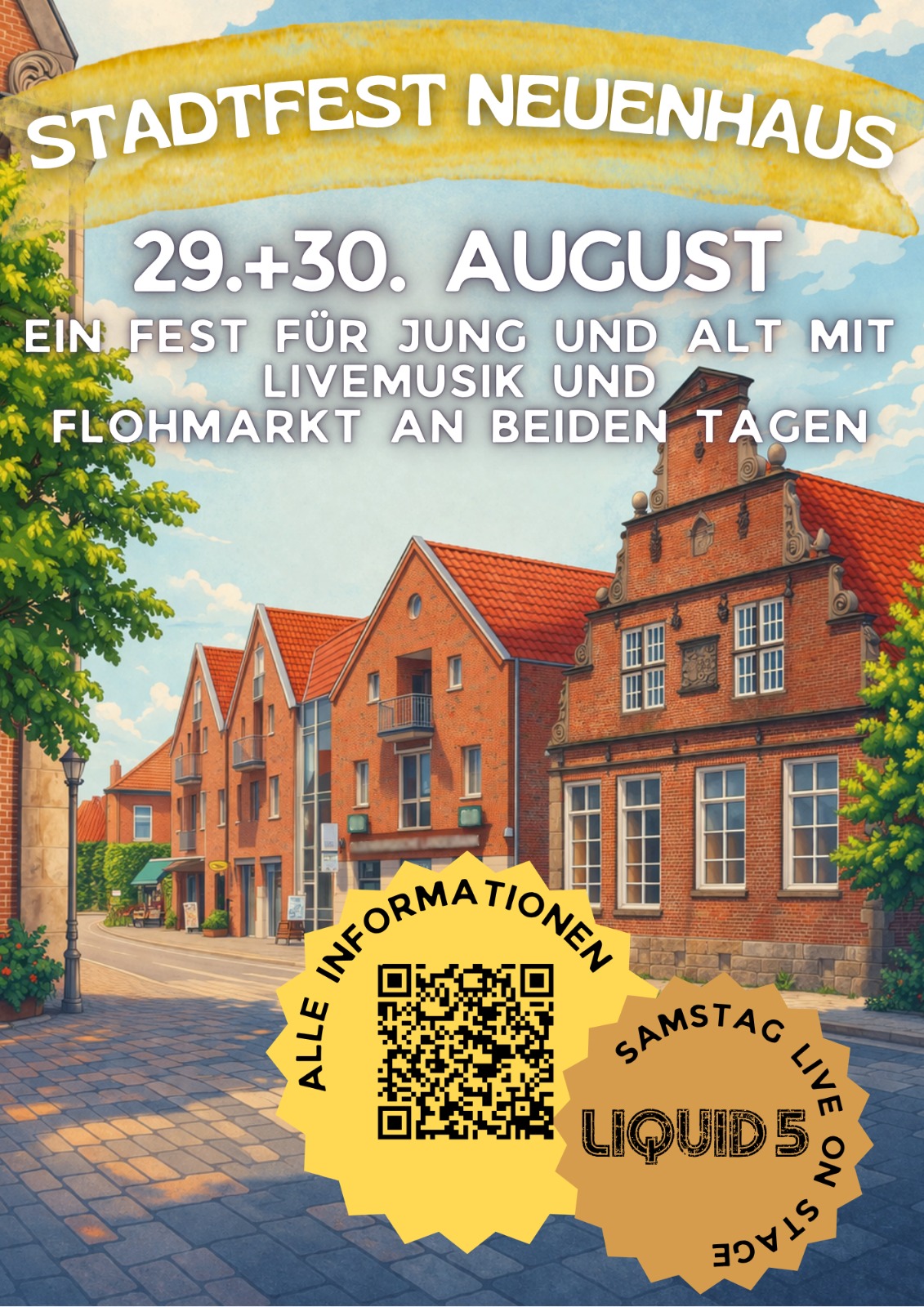 Vocal Group ‘nJoy zingt op op het Stadtfest in Neuenhaus
